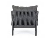 Кресло плетеное с подушкой Garden Relax Florencia алюминий, роуп, олефин антрацит Фото 5