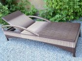 Шезлонг-лежак плетеный Tagliamento Madeira сталь, искусственный ротанг коричневый Фото 1
