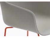 Кресло пластиковое на полозьях PEDRALI Babila XL RG сталь, переработанный полипропилен серый Фото 10