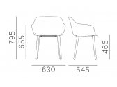 Кресло пластиковое PEDRALI Babila XL сталь, ясень, стеклопластик Фото 2