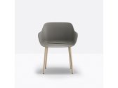 Кресло пластиковое PEDRALI Babila XL RG сталь, ясень, переработанный полипропилен серый Фото 4