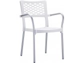 Кресло пластиковое Siesta Contract Bella алюминий, полипропилен белый Фото 1