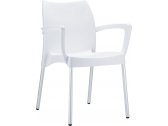 Кресло пластиковое Siesta Contract Dolce алюминий, полипропилен белый Фото 1