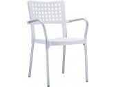 Кресло пластиковое Siesta Contract Gala алюминий, полипропилен белый Фото 1