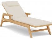 Лежак деревянный с подлокотниками MANUTTI Sunrise  тик, ткань Фото 1