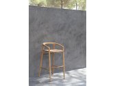 Кресло деревянное барное с подушкой MANUTTI Solid тик, ткань Фото 5