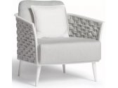 Кресло плетеное с подушками MANUTTI Cascade алюминий, роуп, ткань Фото 1