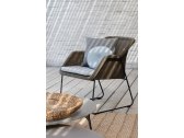 Лаунж-кресло плетеное с подушкой MANUTTI Mood сталь, искусственный ротанг, ткань Фото 4
