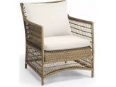 Лаунж-кресло плетеное с подушками MANUTTI Malibu искусственный ротанг, ткань Фото 1