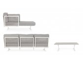 Комплект металлической лаунж мебели Garden Relax Althea алюминий, керамика, ткань белый, серый Фото 6