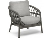 Кресло плетеное с подушкой SNOC Gemma алюминий, роуп, ткань Фото 1
