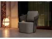 Кресло плетеное с подушкой SNOC Swan алюминий, роуп, ткань Фото 11