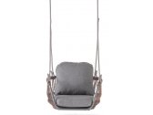 Кресло подвесное плетеное Grattoni Bari алюминий, роуп, олефин антрацит, коричневый, темно-серый Фото 1