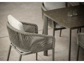 Кресло плетеное с подушкой SNOC Claude алюминий, роуп, ткань шампанское Фото 3