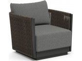 Кресло плетеное с подушкой SNOC Paxton алюминий, роуп, ткань Фото 1