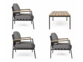 Комплект металлической лаунж мебели Garden Relax Belmar алюминий, ткань антрацит, коричневый Фото 4