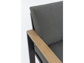 Комплект металлической лаунж мебели Garden Relax Belmar алюминий, ткань антрацит, коричневый Фото 9