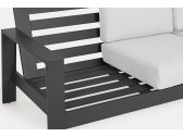 Комплект металлической лаунж мебели Garden Relax Baltic алюминий, ткань антрацит, светло-серый Фото 12