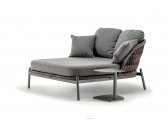 Лаунж-диван плетеный Grattoni Bari алюминий, роуп, олефин антрацит, коричневый, темно-серый Фото 3