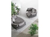 Лаунж-лежак плетеный с подушками Garden Relax Rafael алюминий, роуп, ткань антрацит, темно-серый Фото 13