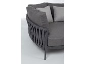 Лаунж-лежак плетеный с подушками Garden Relax Rafael алюминий, роуп, ткань антрацит, темно-серый Фото 10