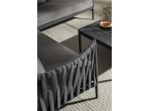 Лаунж-лежак плетеный с подушками Garden Relax Rafael алюминий, роуп, ткань антрацит, темно-серый Фото 9