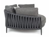 Лаунж-лежак плетеный с подушками Garden Relax Rafael алюминий, роуп, ткань антрацит, темно-серый Фото 5
