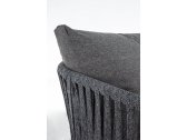 Диван трехместный плетеный Garden Relax Florencia алюминий, роуп, ткань антрацит, темно-серый Фото 7