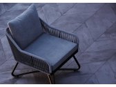Кресло плетеное с подушкой SNOC Chleo алюминий, роуп, ткань Фото 2