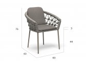 Кресло плетеное с подушкой SNOC Muse алюминий, роуп, ткань серебристый Фото 2