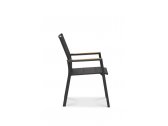 Кресло металлическое с обивкой BraFab Andy алюминий, текстилен, тик антрацит Фото 3