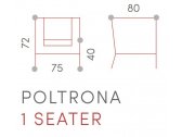 Кресло плетеное с подушками Grattoni Minorca алюминий, роуп, олефин белый, тортора, коричневый Фото 2