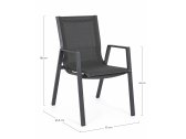 Кресло металлическое Garden Relax Pelagius алюминий, текстилен антрацит Фото 2