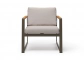 Кресло мягкое с подушкой SNOC Willow алюминий, тик, ткань Фото 4