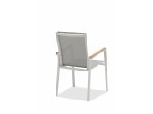 Кресло текстиленовое BraFab Sater алюминий, тик, текстилен белый, серый Фото 3