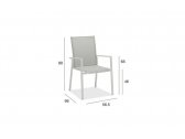 Кресло текстиленовое BraFab Sater алюминий, тик, текстилен белый, серый Фото 2