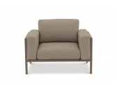 Кресло металлическое с подушками BraFab Stockholm алюминий, ткань бежевый, коричневый Фото 3