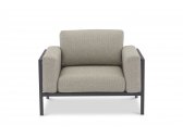 Кресло металлическое с подушками BraFab Stockholm алюминий, ткань антрацит, серый Фото 3