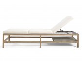 Шезлонг-лежак деревянный Ethimo Grand Life тик, роуп, акрил натуральный тик, белый Фото 11