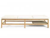 Шезлонг-лежак деревянный Ethimo Grand Life тик, роуп, акрил натуральный тик, белый Фото 9
