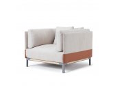 Кресло с подушками Ethimo Baia алюминий, аккойя, полиэстер, кожа серебристый, натуральный Фото 4