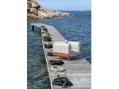 Кресло с подушками Ethimo Baia алюминий, аккойя, полиэстер, кожа серебристый, натуральный Фото 5