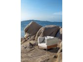 Кресло с подушками Ethimo Baia алюминий, аккойя, полиэстер, кожа серебристый, натуральный Фото 8