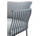 Кресло металлическое с подушкой Ethimo Venexia алюминий, акрил минеральный серый, лишайник Фото 6