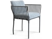 Кресло металлическое с подушкой Ethimo Venexia алюминий, акрил минеральный серый, лишайник Фото 1