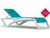 Шезлонг-лежак пластиковый Resol Sky Premium полипропилен, стекловолокно, батилин белый, голубой Фото 1