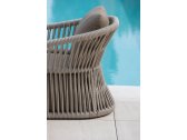 Лаунж-кресло плетеное мягкое Felicita Method алюминий, роуп, ткань белый, бежевый Фото 8