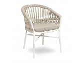 Кресло плетеное с подушкой Felicita Method алюминий, роуп, ПВХ белый, бежевый Фото 3
