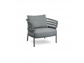 Лаунж-кресло плетеное с подушками Felicita Bled алюминий, роуп, полиэстер антрацит Фото 3