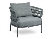 Лаунж-кресло плетеное с подушками Felicita Bled алюминий, роуп, полиэстер антрацит Фото 1